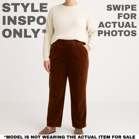 NWT Alfred Dunner Espresso Velveteen Pants | 16P Short 0179 - Picture 2 of 6